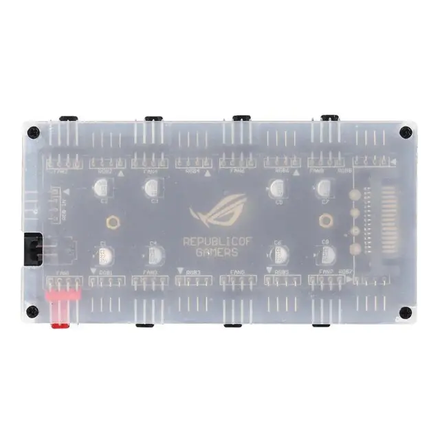 10-Port Argb Fan Hub – 12V 4-Pin Addressable Rgb Splitter With Sata Power 1