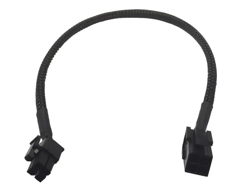 12-Inch Atx 4-Pin Power Extension Cable With Braided Sleeve 1