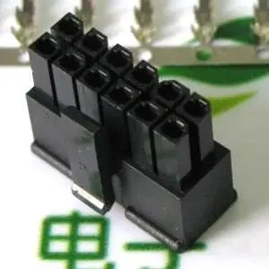 12-Pin Mx 3.0Mm Pitch Female Header – 2×6 Pin Black Connector 1