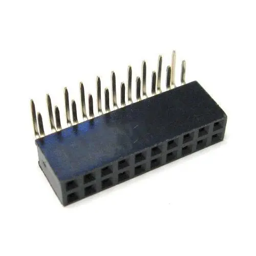 2.54Mm Dupont 20-Pin Right-Angle Motherboard Header – 2×10 Pin Layout 1