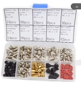 228-Piece Pc Hardware Kit: Screws, Standoffs & Mounting Accessories For Motherboards 1