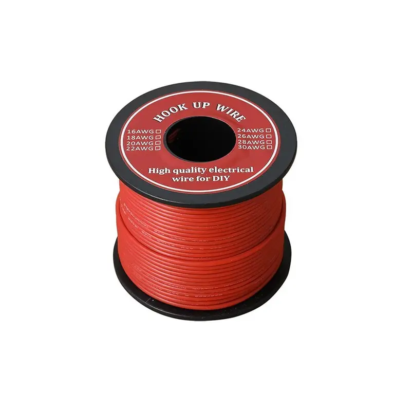 26 Awg Ul3239 Red Silicone Wire – Tinned Copper, 3000V, Flexible Rubber Insulation – 30M Roll 1