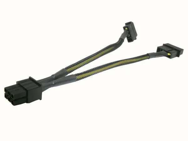 6-Inch Sleeved Pcie Power Cable For Graphics Cards 1