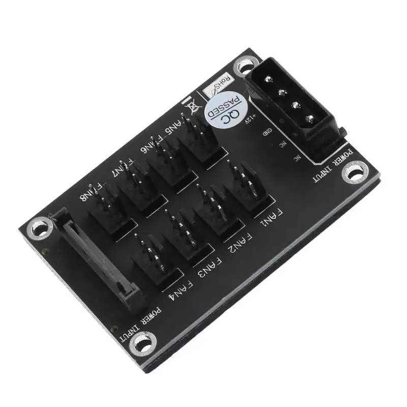 8-Channel Pwm Fan Hub – Powered Via Sata Or Molex 1