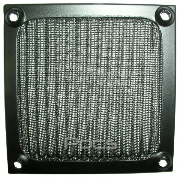 80Mm Aluminum Fan Filter – Matte Black Finish 1