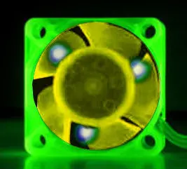 Ace 40×20Mm Dual-Color Uv Green & Yellow Led Case Fan 1