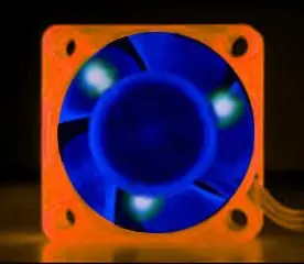 Ace 40×20Mm Uv Led Fan – Dual Glow In Orange And Blue 1
