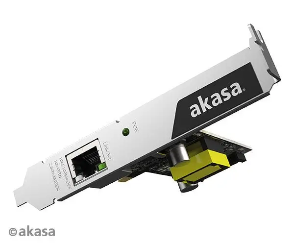 Akasa 2.5Gbps Pcie Network Card With Poe (Up To 25.5W) 1