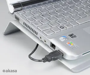 Akasa Aries Silver Laptop Cooling Pad With Dual Fans 2