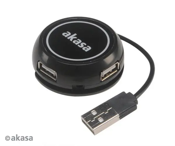 Akasa Connect4C: 4-Port Usb 2.0 Hub With Integrated Cable 1