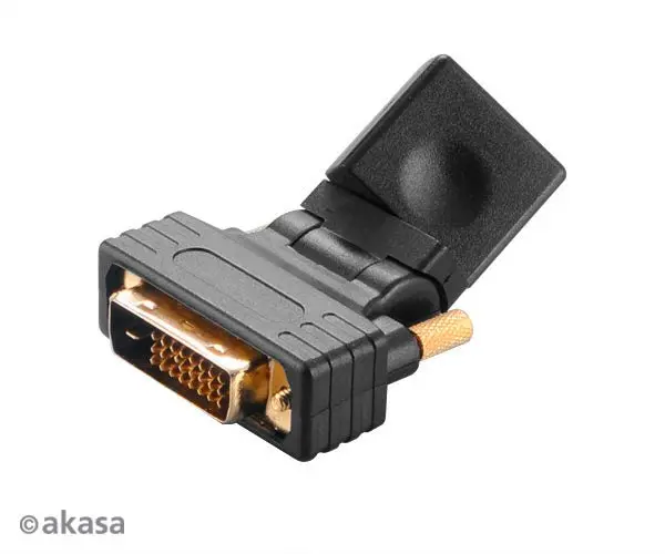 Akasa Dvi-D To Hdmi Swivel Adapter – Flexible Angle Connection 1