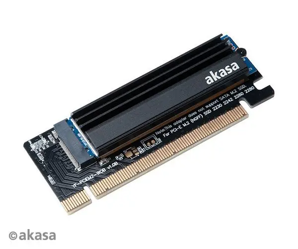 Akasa Pcie-To-M.2 Adapter Card With Integrated Heatsink – For Nvme Ssds 1