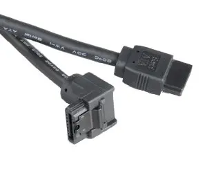 Akasa Premium Right-Angle Sata 6Gb/S (Sata Iii) Cable – 100Cm, Black, 90° Bend 1