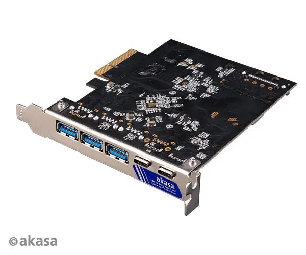 Akasa Usb 3.2 Gen 2 Dual-Port Pcie Host Card (Type-A + Type-C) 1