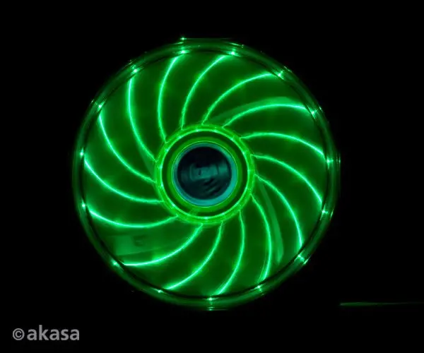 Akasa Vegas Led 120Mm Fan – Solid Green Illumination 1