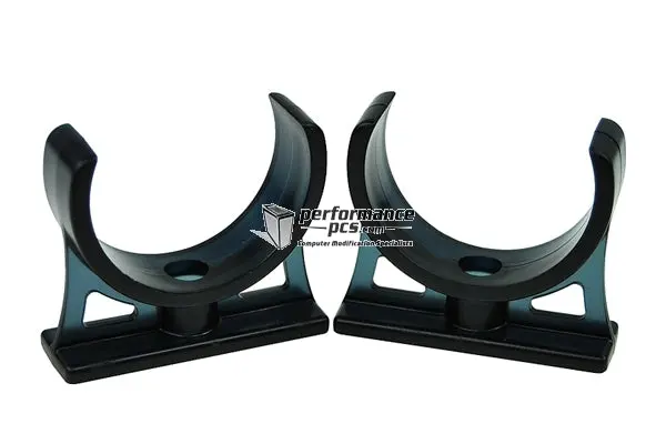 Alphacool 50Mm Tube Reservoir Mounts – Abs Black Dual Holder Set 1