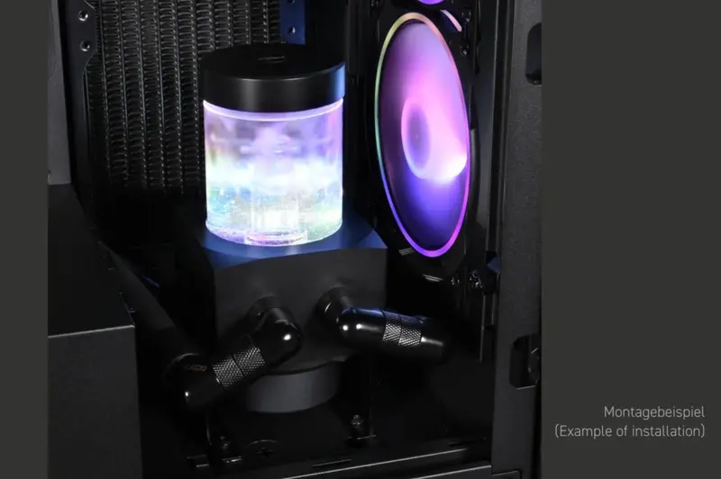Alphacool Core 100 Aurora Reservoir With Integrated D5/Vpp655 Pwm Pump (Acetal/Acrylic) 1