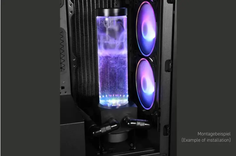 Alphacool Core 200 Aurora Reservoir With Built-In D5/Vpp655 Pwm Pump (Acetal/Acrylic) 1