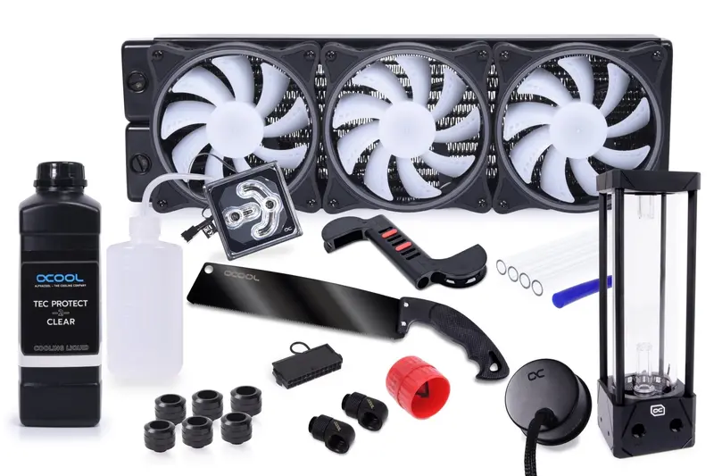 Alphacool Core Hurricane 360Mm Xt45 Hard Tube Water Cooling Kit 1