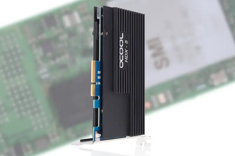 Alphacool Eisblock Hdx-5 Ngff + Sata Iii Pcie Expansion Card – Passive Cooling, Black 1