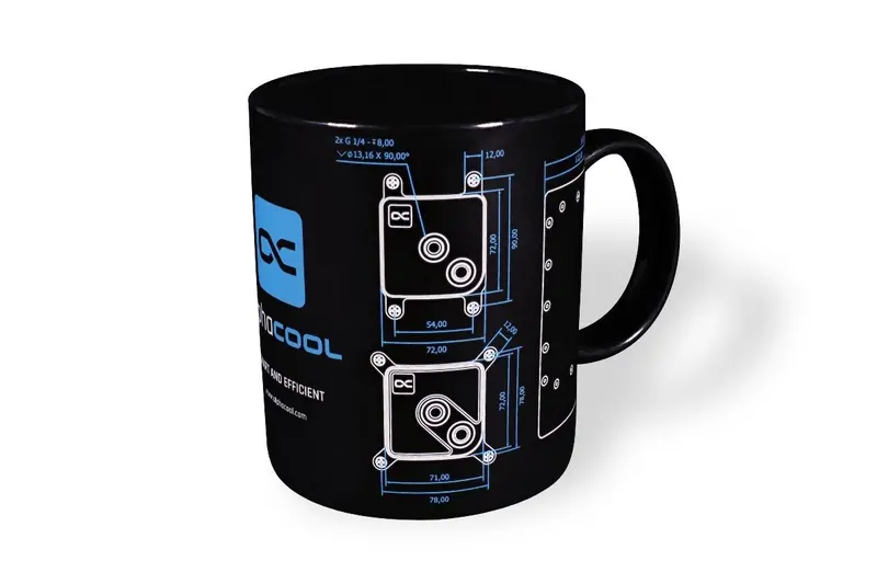 Alphacool Matte Black Ceramic Mug 1