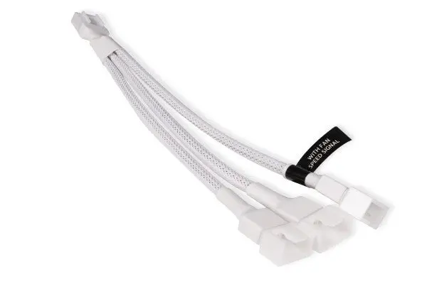 Alphacool White 4-Pin Pwm Y-Splitter (3X Out, 15Cm) 1