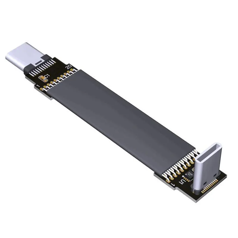 Angled Usb 3.2 Gen 2X2 20Gbps Type-C Cable – Male To Male, 30Cm 1