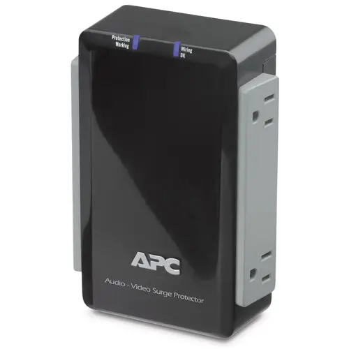 Apc P4V Audio/Video Surge Protector – 4 Outlets + Coax Protection (120V) 1