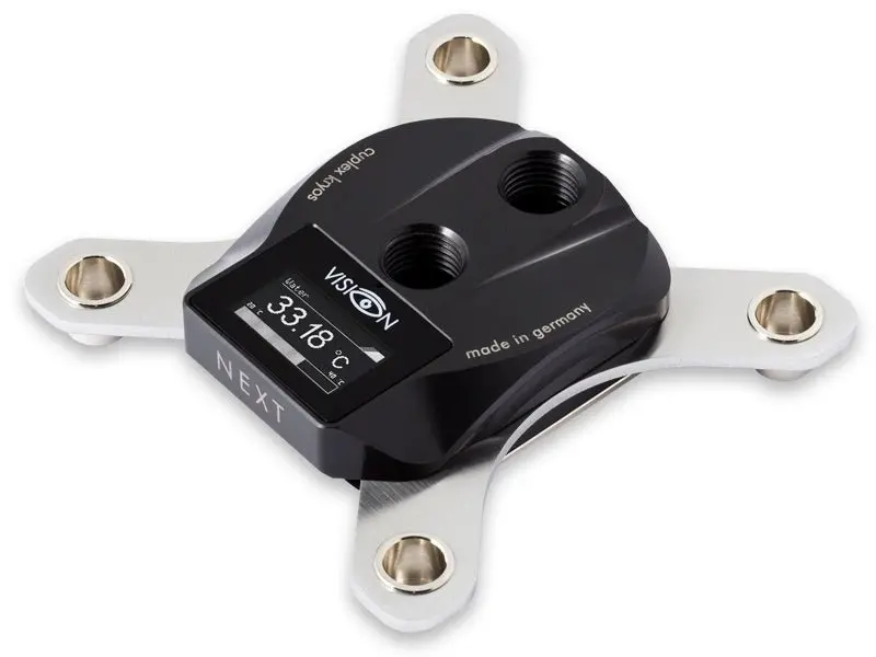 Aquacomputer Cuplex Kryos Next Cpu Water Block With Vision Display – Socket Lga1150/1151/1155/1156, Acetal/Nickel Finish 1