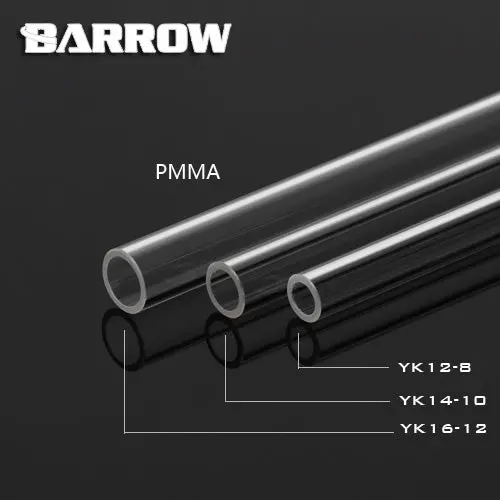 Barrow 12Mm × 8Mm Clear Acrylic Rigid Tube – 500Mm Length 1