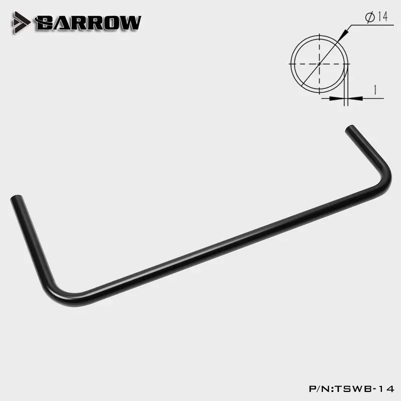Barrow 14Mm Double 90° Pre-Bent Rigid Tube – Metallic-Plated Copper With Matte Black Finish 1