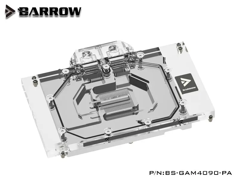 Barrow Copper Gpu Water Block With Rgb Aura Sync For Nvidia Geforce Rtx 4090 Aic Reference Cards – White 1