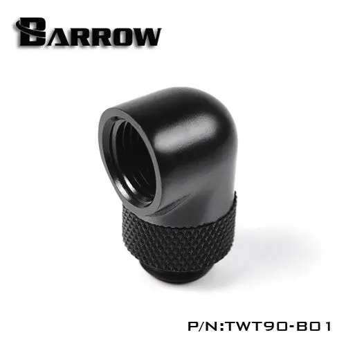 Barrow G1/4" 90° Rotary Angle Adapter – Black Anodized 1