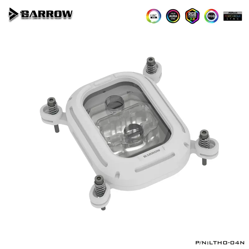Barrow Kepler Series Intel Cpu Water Block – Glacial White (115X/1700/X99/X299) 1