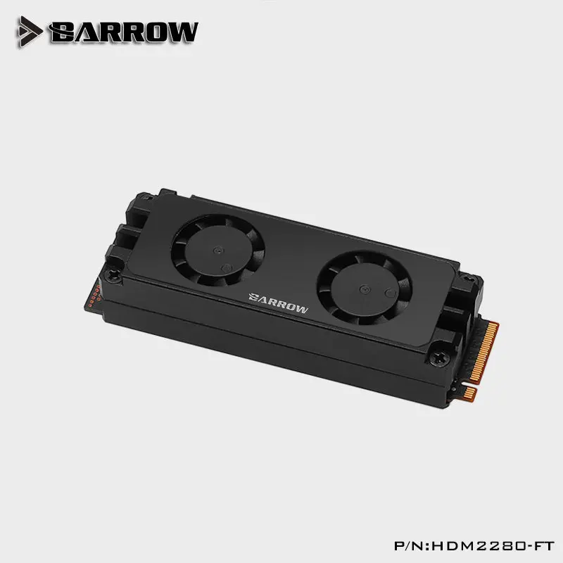 Barrow Premium Dual-Fan M.2 Ssd Cooler (2280/22110, Pcie/Sata) – Matte Black 1