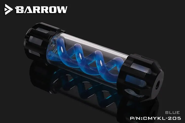 Barrow T-Virus 210Mm Composite Reservoir – Classic Black Top With Blue Spiral Accent 1