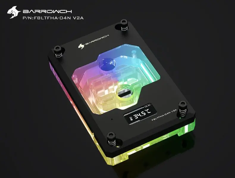 Barrowch Amd Ryzen Am4/Am3 Tft Digital Display Cpu Water Block – Real-Time Monitoring 1