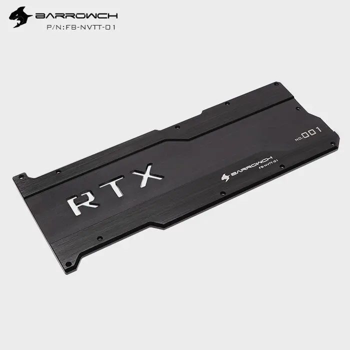 Barrowch Fb-Nvtt-01 Aluminum Gpu Backplate For Nvidia Rtx 2080 Ti Founder Edition – Rtx Logo 1
