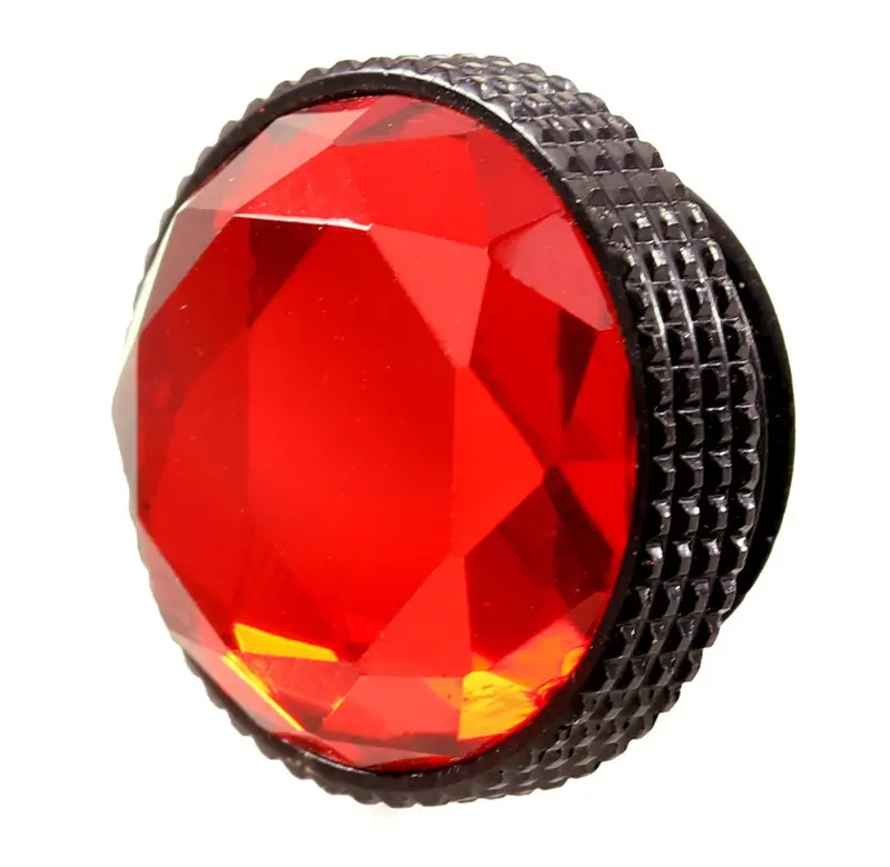 Barrowch Gem Series Stop Plug – Black Base With Blood Red Gem 1