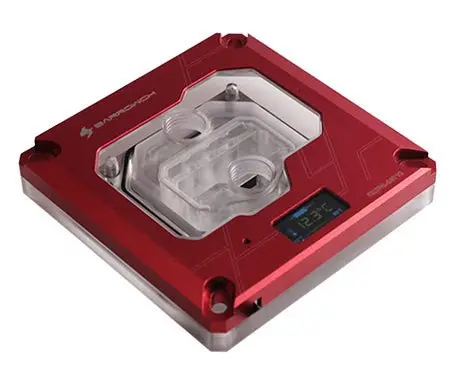 Barrowch Intel Socket-Compatible Digital Cpu Water Block (1200/115X/X99/X299) – Full-Color Display – Red 1