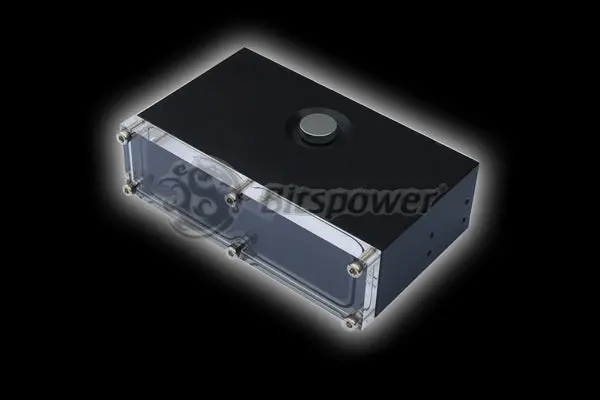 Bitspower 5.25" Bay-Mount Reservoir – Pom Acrylic, Matte Black Finish 1