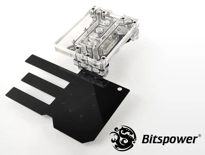 Bitspower Aix79R4Be Full-Coverage Cpu Water Block – Nickel-Plated (Black/Clear Accent) 1