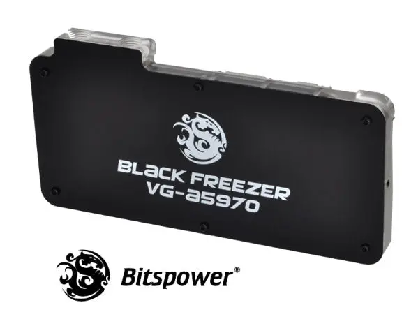 Bitspower Ati Hd 5970 Gpu Water Block – Matte Black Base With Acrylic Cover 1