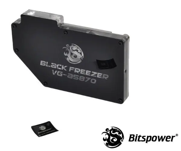 Bitspower Ati Radeon 5850/5870 Gpu Water Block – Black Cutout Design With Acrylic Top 1