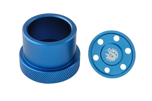 Bitspower D5 / Mcp655 Pump Mod Kit – Abrasive Blue Surface Finish 1