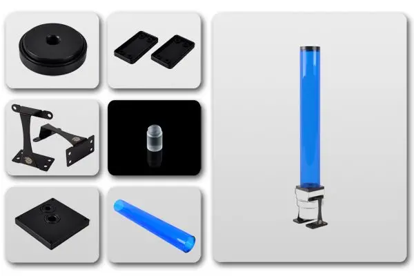 Bitspower D5 Pump Top Upgrade Kit – 400Mm Ice Blue Tubing With Black Pom Cap 1