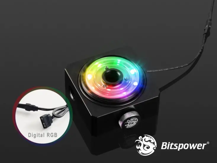 Bitspower Ddc Top Digital Rgb Reservoir Adapter With Addressable Lighting 1