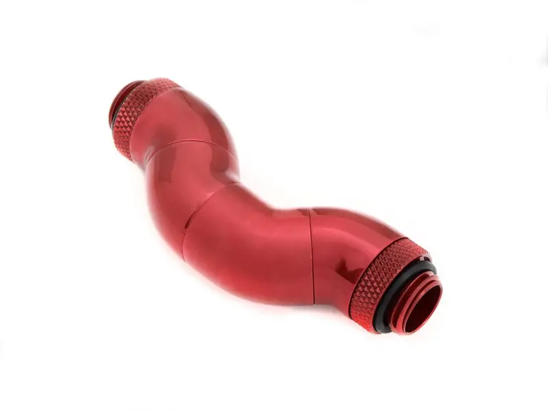 Bitspower Deep Blood Red Dual-G1/4" Rotary Snake Adapter – 5-Way Configuration 1