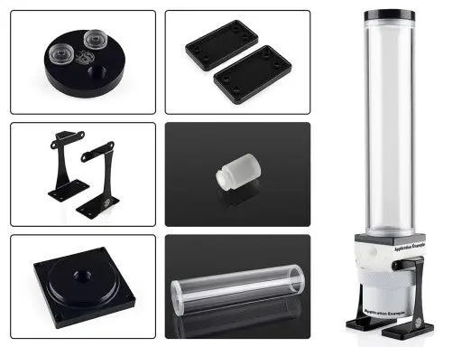 Bitspower Dual Or Single D5 Pump Top Upgrade Kit – 250 Limited Edition, Pom-Black 1