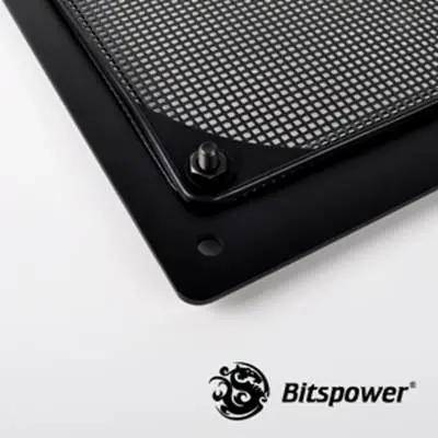 Bitspower Mesh Radguard 360 – Triple 120Mm Aluminum Radiator Cover – Matte Black Matrix Mesh 2